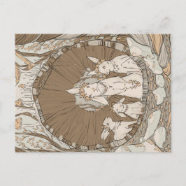 ヴィンテージレトロバニーラビット ポストカード