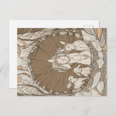 ヴィンテージレトロバニーラビット ポストカード (正面/裏面)