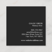 ヴィンテージレトロバラ金ゴールドグリッターモノグラム美しい スクエア名刺 (裏面)