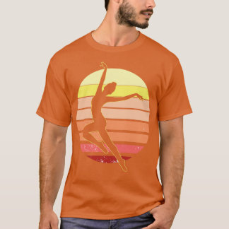 ヴィンテージレトロバレエポインテサンセット Tシャツ