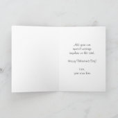 ヴィンテージレトロバレンタインデー男の子魚釣りハート シーズンカード (内部)