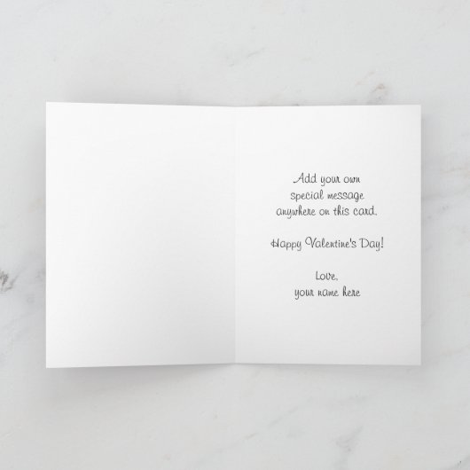 ヴィンテージレトロバレンタインデー男の子魚釣りハート シーズンカード (内部)