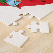 ヴィンテージレトロバレンタインデー男の子魚釣りハート ジグソーパズル (側面)