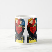 ヴィンテージレトロバレンタインデー コーヒーマグカップ (中央)