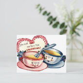 ヴィンテージレトロバレンタインデー シーズンポストカード (スタンド正面)