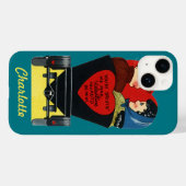 ヴィンテージレトロバレンタインデー，恋と恋 Case-Mate iPhoneケース (裏面 (横))