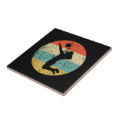 ヴィンテージレトロバレーボール選手 タイル (側面)