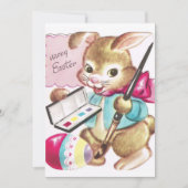 ヴィンテージレトロバ絵を描ニーカスタムハッピーイースター シーズンカード (正面)