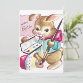 ヴィンテージレトロバ絵を描ニーカスタムハッピーイースター シーズンカード (スタンド正面)