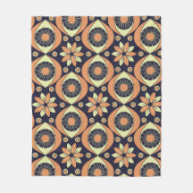 ヴィンテージレトロパターンのオレンジと黄色