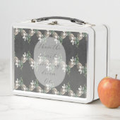 ヴィンテージレトロパターン植物学お洒落 メタルランチボックス (インサイチュ)