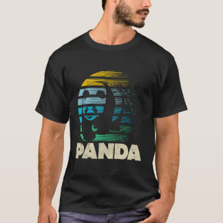 ヴィンテージレトロパンダカッコいいベアースピリットアニマルズーキー Tシャツ
