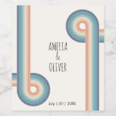 ヴィンテージレトロパーソナライズされたスタイル結婚ズワイン ワインラベル (シングルラベル)