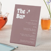 ヴィンテージレトロパープル結婚バー徴候 台座サイン (インサイチュ)