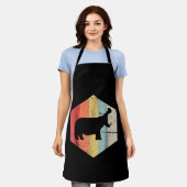 ヴィンテージレトロヒッポヒッポタムスラブギフト エプロン (着用した状態)