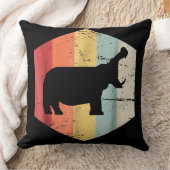 ヴィンテージレトロヒッポポタムスラバーズギフト クッション (ブランケット)