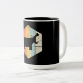 ヴィンテージレトロヒッポポタムスラバーズギフト ツートーンマグカップ (正面右)