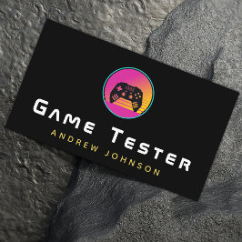 ヴィンテージレトロビデオゲームテスター開発者カラフル 名刺