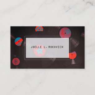 ヴィンテージレトロビニールレコードパターン 名刺