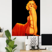 ヴィンテージレトロビリーデヴォルスグラマーピンナップ ポスター (ホームオフィス)