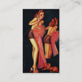 ヴィンテージレトロビリーデヴォルステレフォンピンナップ 名刺 (裏面)