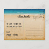 ヴィンテージレトロビーチはがき写真の保存日付 案内ポストカード (裏面)