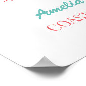 ヴィンテージレトロビーチカスタマイズバチェロレッテ ポスター (角)