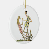 ヴィンテージレトロビートニクヒッピー茸カップル セラミックオーナメント (右)