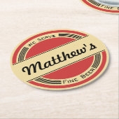 ヴィンテージレトロビールコースター ラウンドペーパーコースター (アングル)