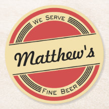 ヴィンテージレトロビールコースター