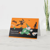 ヴィンテージレトロピエロガールカスタムハロウィーン シーズンカード (正面)