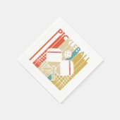 ヴィンテージレトロピックボール スタンダードカクテルナプキン (角)