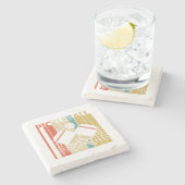 ヴィンテージレトロピックボール ストーンコースター (横)