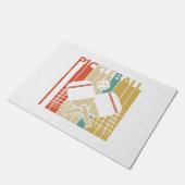 ヴィンテージレトロピックボール ドアマット (アングル)