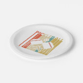 ヴィンテージレトロピックボール ペーパープレート (アングル)