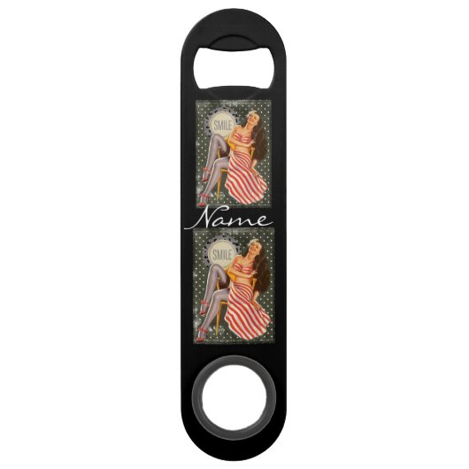 ヴィンテージレトロピンアップイラストレーションThunder_Cove スピード栓抜き (正面)