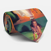 ヴィンテージレトロピンアップガール ネクタイ (ロール)
