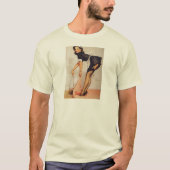 ヴィンテージレトロピンアップガール Tシャツ (正面)