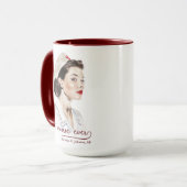 ヴィンテージレトロピンアップ最高のナースEver マグカップ (正面左)