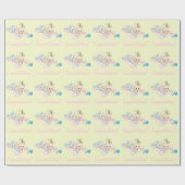 ヴィンテージレトロピンクベビーシャワーラッピング紙 ラッピングペーパー (フラット)