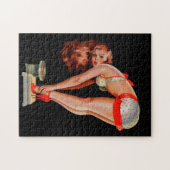 ヴィンテージレトロピータードリベンピンナップガールオンスケール ジグソーパズル (横)