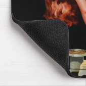 ヴィンテージレトロピータードリベンピンナップガールオンスケール マウスパッド (コーナー)