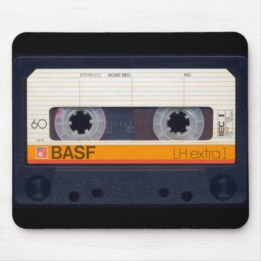 ヴィンテージレトロファッションド80s Mixtapeオーディオカセット マウスパッド (正面)