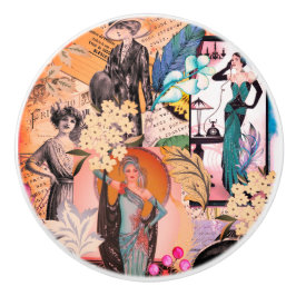 ヴィンテージレトロファッション誌 セラミックノブ