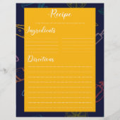 ヴィンテージレトロファミリーキッチンレシピシート (正面)