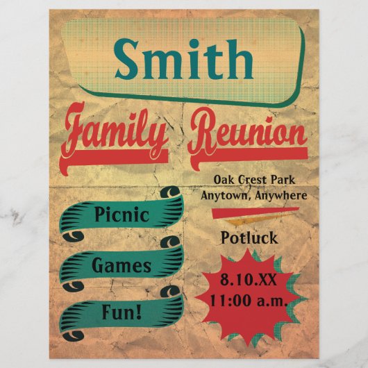 ヴィンテージレトロファミリーギャザリング懇親会フライヤー チラシ (正面)