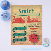 ヴィンテージレトロファミリーギャザリング懇親会フライヤー チラシ (シングル)