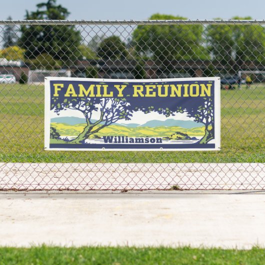 ヴィンテージレトロファミリーツリー懇親会収集 横断幕 (インサイチュ)