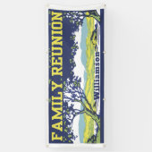 ヴィンテージレトロファミリーツリー懇親会収集 横断幕 (縦)