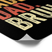 ヴィンテージレトロファーザーズデイコーディートダダダディパパ ポスター (角)